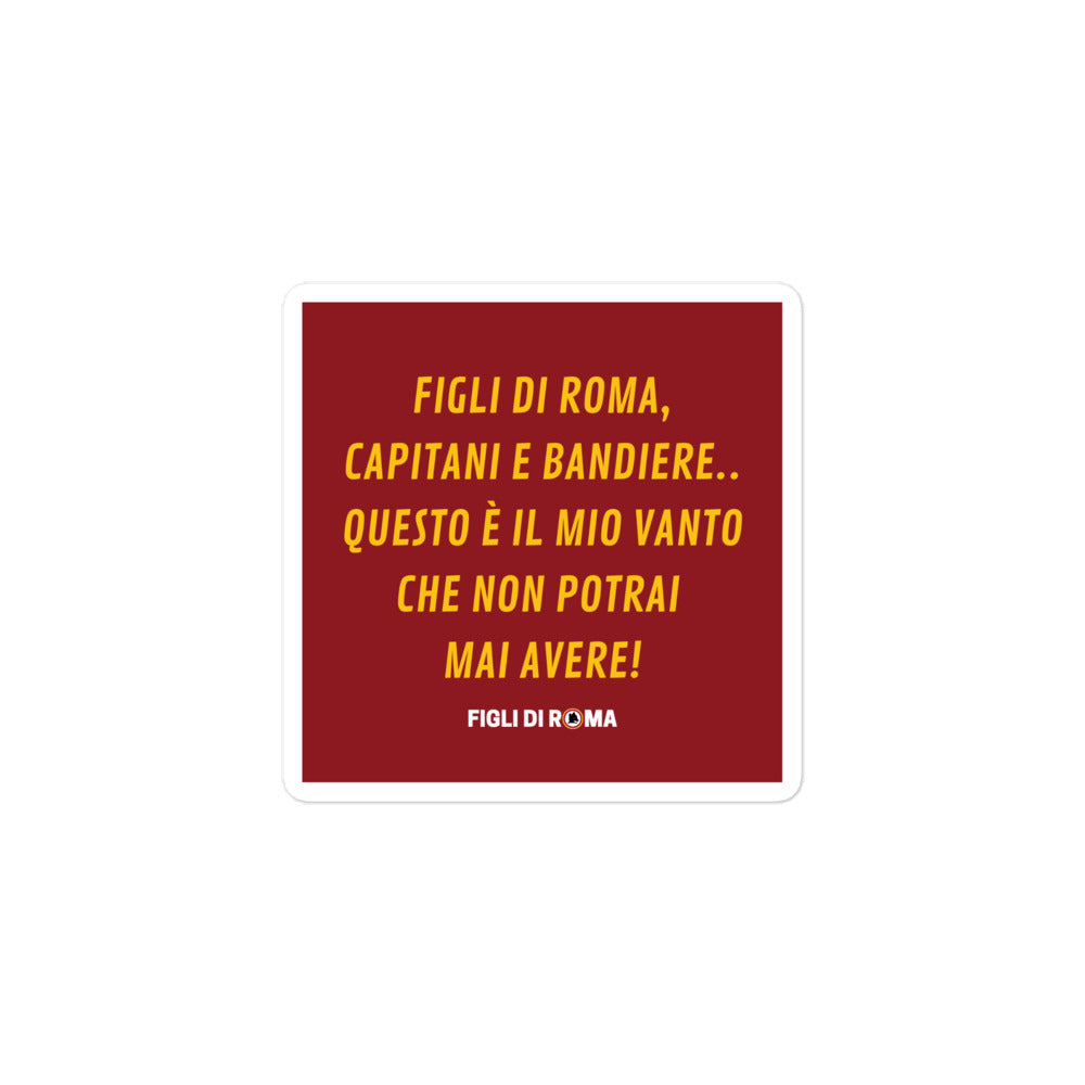 Sticker figli di roma capitani e bandiere