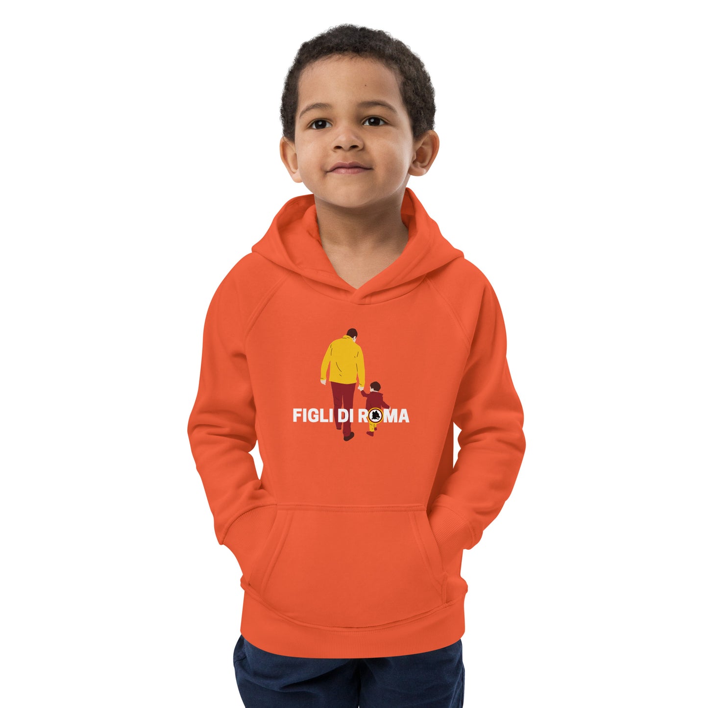 Felpa con cappuccio ecologica FIGLI DI ROMA